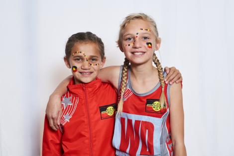 Potrait of Girls from the Kattaning Netball Team